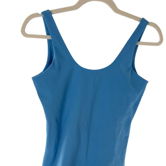Girlfriend Collective Blue Bike Unitard One Piece Romper - Picture 3 of 10